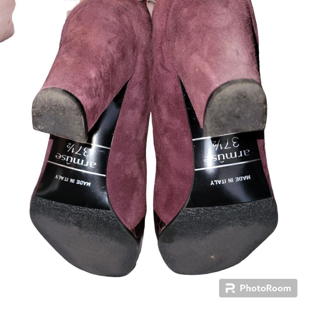 Armuse Maroon heels size 7.5 - Picture 6 of 6